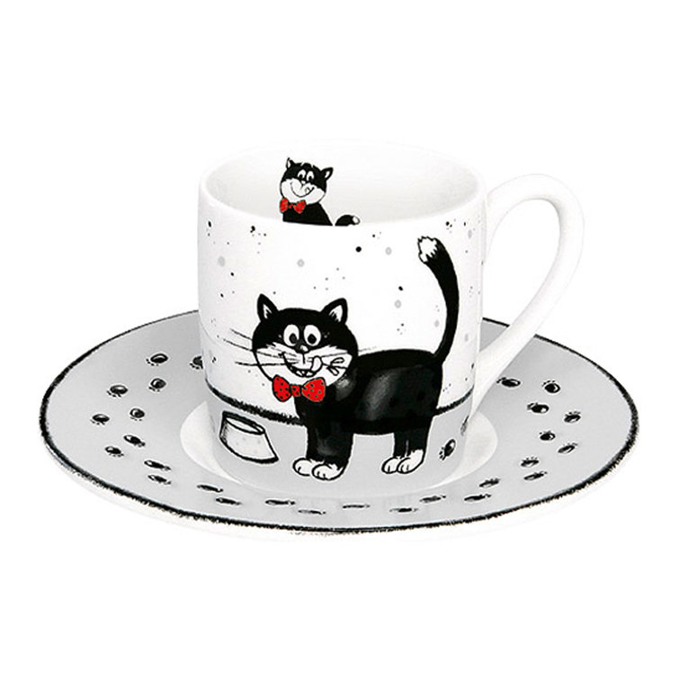 Könitz Funny Cats Tasse – Lustige Katzenmotiv-Tasse Aus Porzellan, 0,3 Liter, Spülmaschinenfest